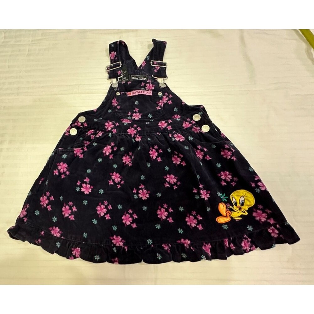 LOONEY TUNES 1998 GIRLS CORDUROY DRESS SIZE 4T